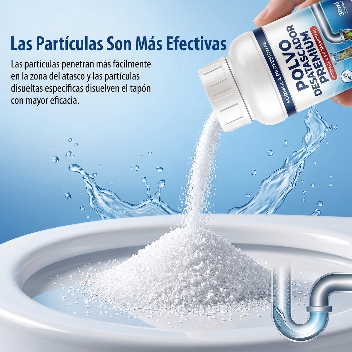 HydroClean™ |   3 x 1 Limpiador de Tuberías