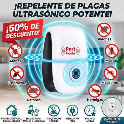 PestZero™ | Repelente Ultrasónico de Plagas