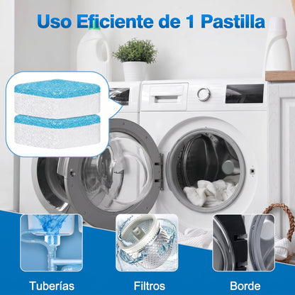 WashPure™ | 12 Pastillas Limpiadoras para Lavadora